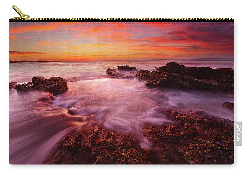 Scenics Zip Pouch featuring the photograph Horizon Revolutions by Edmund Khoo Photography