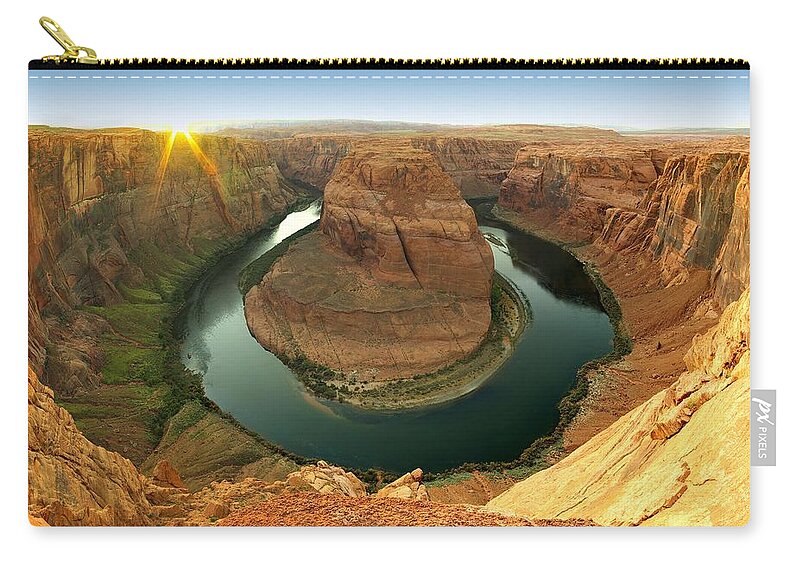 Horseshoe Zip Pouch featuring the photograph Horseshoe by David Andersen
