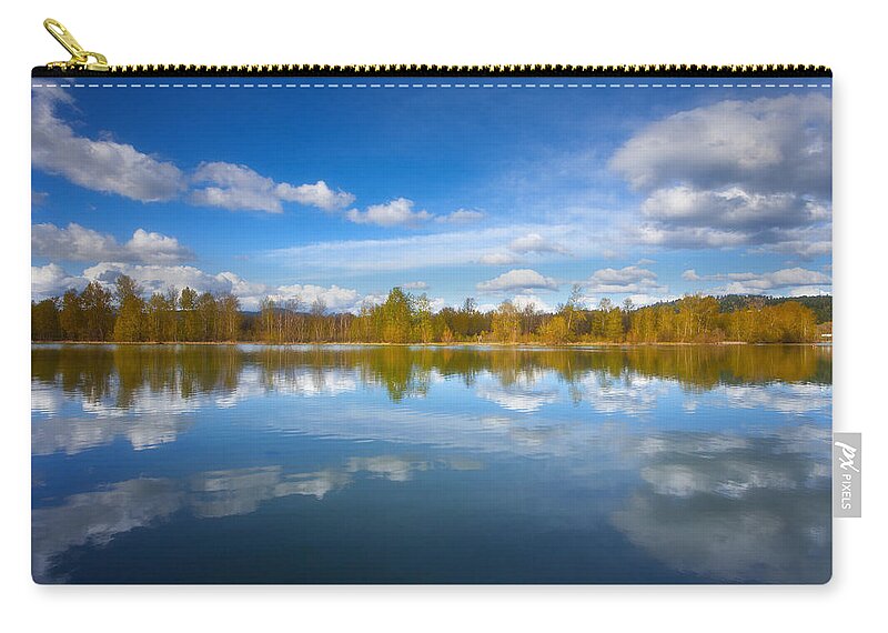 Lake Reflection Zip Pouch featuring the photograph Horseshoe Lake Reflections by Darren White
