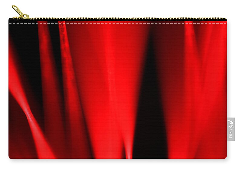 Triptych Zip Pouch featuring the photograph Hot Blooded Series Part 1 by Dazzle Zazz
