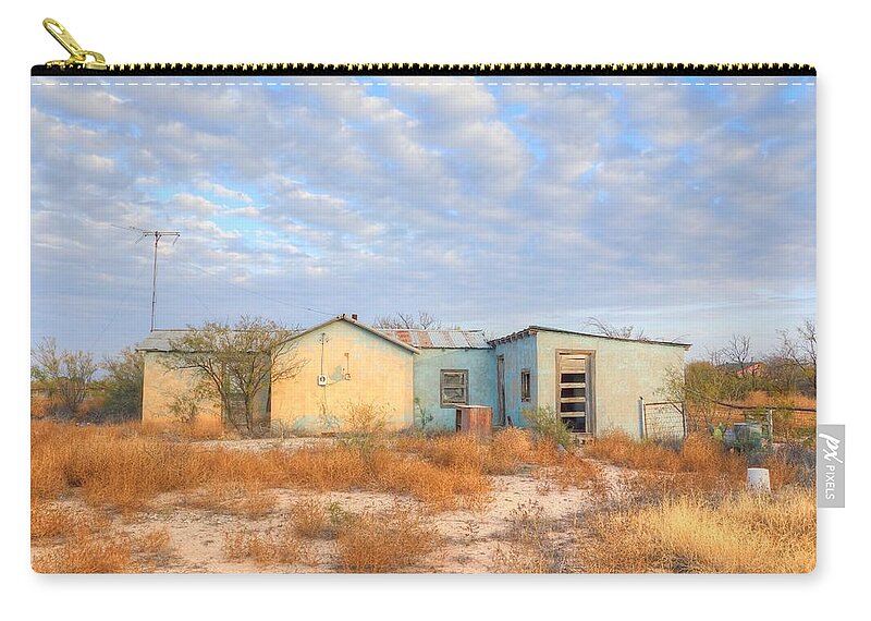 Old Zip Pouch featuring the photograph House in Ft. Stockton IV by Lanita Williams
