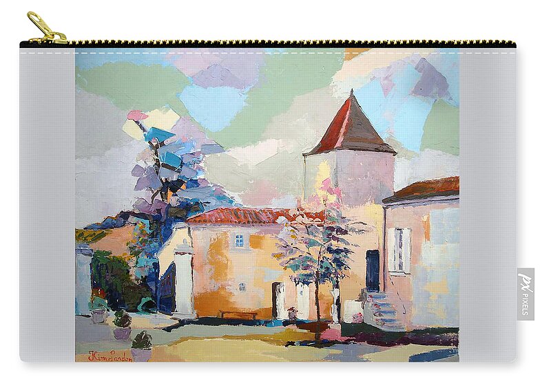 Alfred De Vigny Zip Pouch featuring the painting House of Alfred de Vigny by Kim PARDON