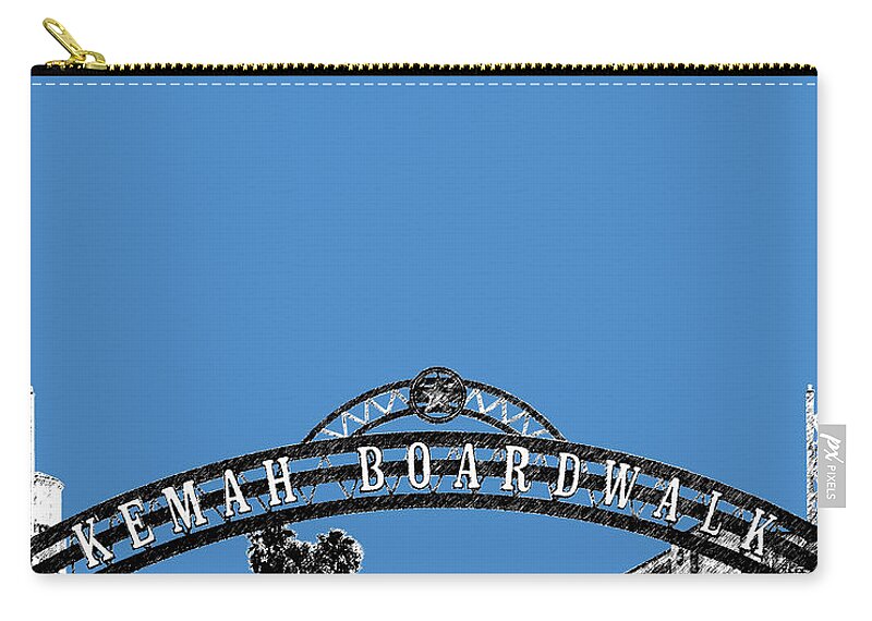 Architecture Carry-all Pouch featuring the digital art Houston Kemah Boardwalk - Slate by DB Artist