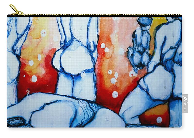 Women Carry-all Pouch featuring the painting How Many Tears Will It Take? by Rory Siegel