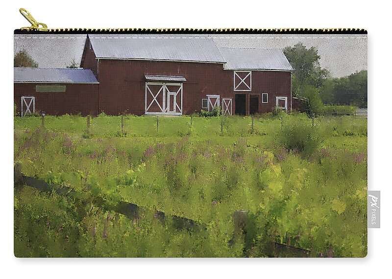 Barn Zip Pouch featuring the photograph Hudson Valley Barn by Fran Gallogly