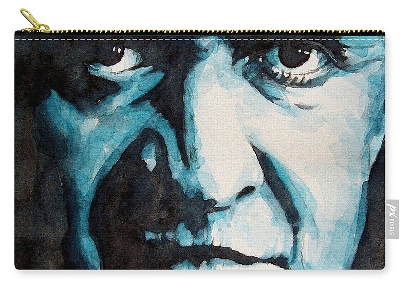 Johnny Cash Zip Pouch featuring the painting Hurt by Paul Lovering