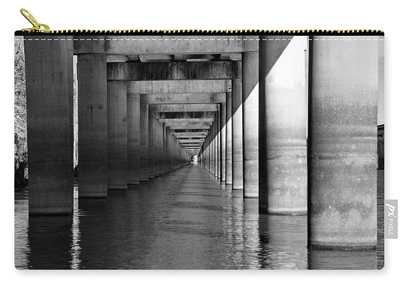Louisiana Zip Pouch featuring the photograph I-10 Bridge by Ron Weathers
