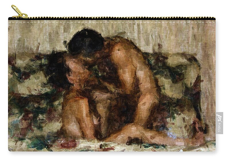 Nudes Zip Pouch featuring the photograph I Adore You by Kurt Van Wagner
