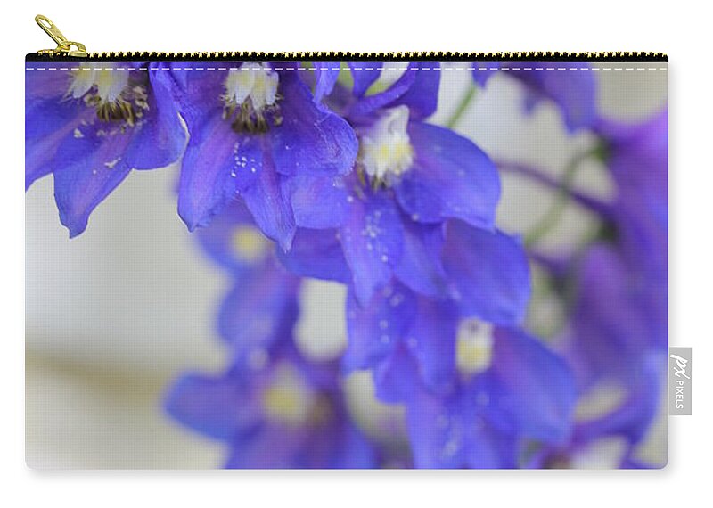 Delphinium Carry-all Pouch featuring the photograph I Got the Blues by Ruth Kamenev