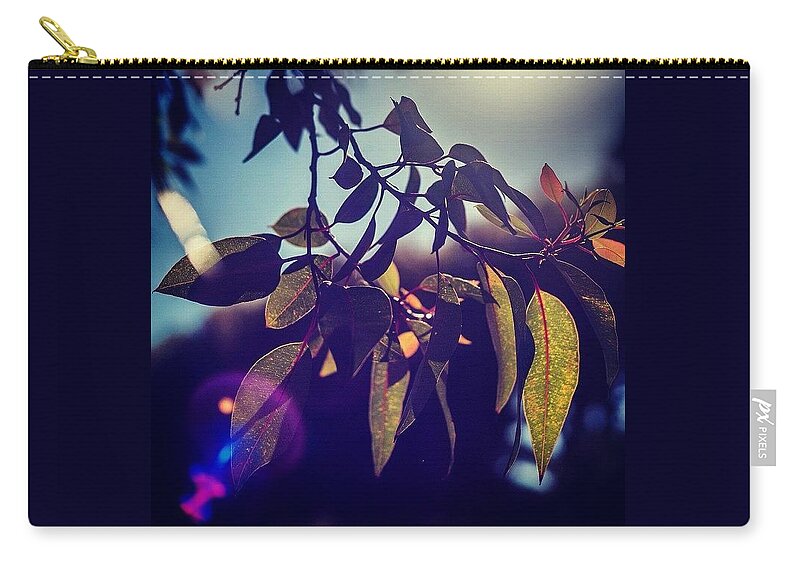 Golden Zip Pouch featuring the photograph I Have A Flare For Nature by Aleck Cartwright