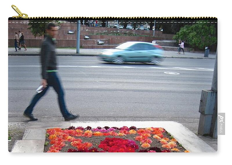 Lithuania Zip Pouch featuring the photograph I See Flowers for You Everywhere by Mary Lee Dereske