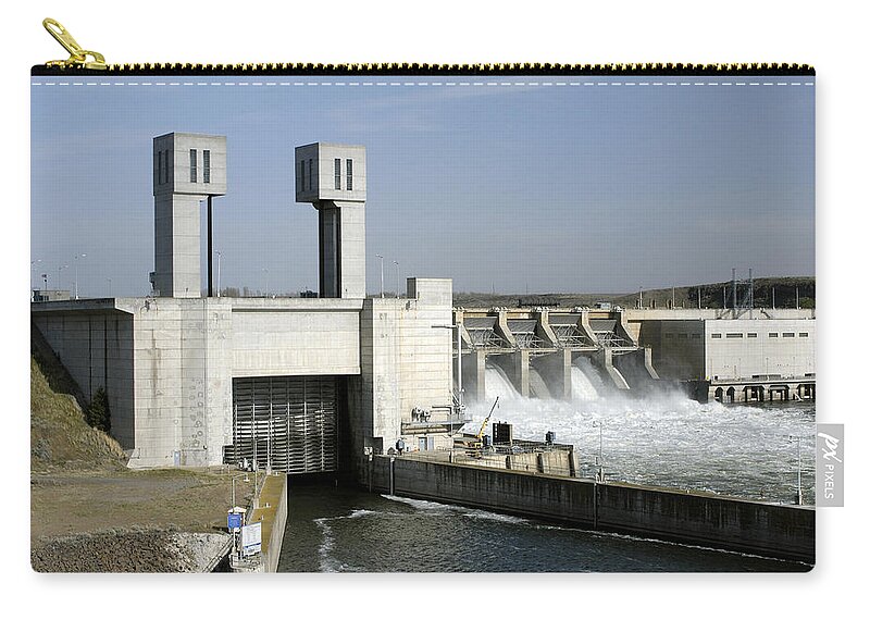 Dam Zip Pouch featuring the photograph Ice Harbor Dam, Snake River by Theodore Clutter