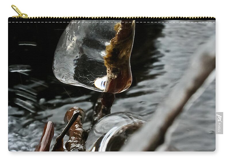 Ice Zip Pouch featuring the photograph ICE by Joel Loftus
