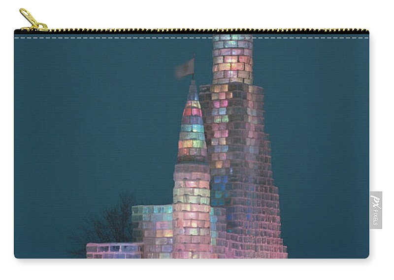American Zip Pouch featuring the photograph Ice Palace in St Paul by Paul Shambroom