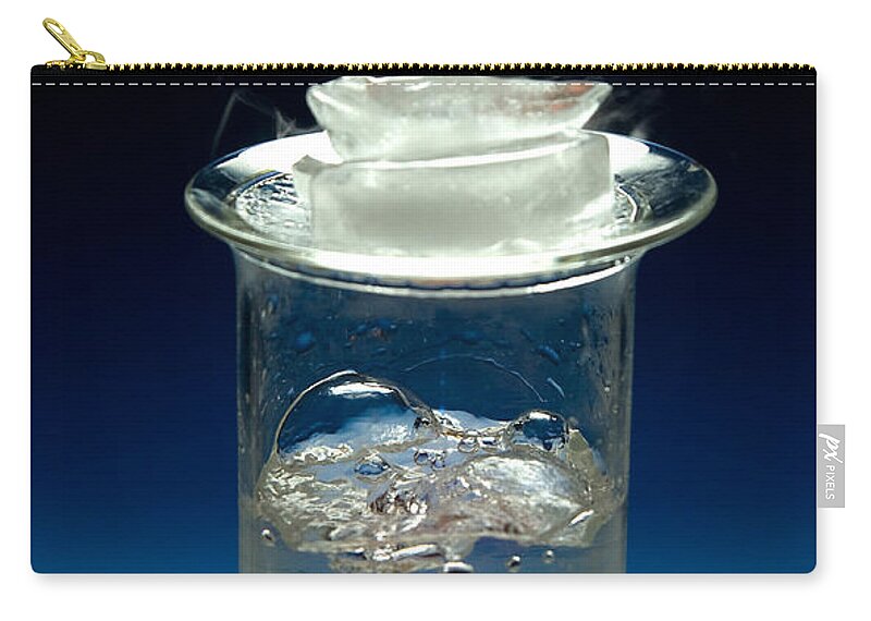 Ice Zip Pouch featuring the photograph Ice, Water, Steam by Charles D. Winters