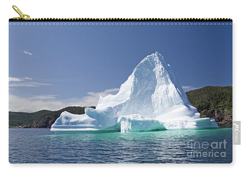 Iceberg Zip Pouch featuring the photograph Iceberg Newfoundland Canada by Liz Leyden
