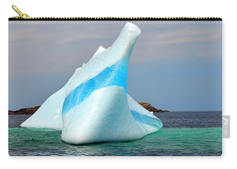 Iceberg Up Close Off Newfoundland Zip Pouch featuring the Iceberg Up Close off Newfoundland by Lisa Phillips