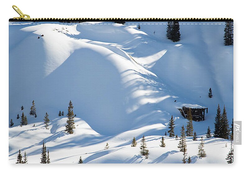 Winter Zip Pouch featuring the photograph Idarado in the winter by John Daly