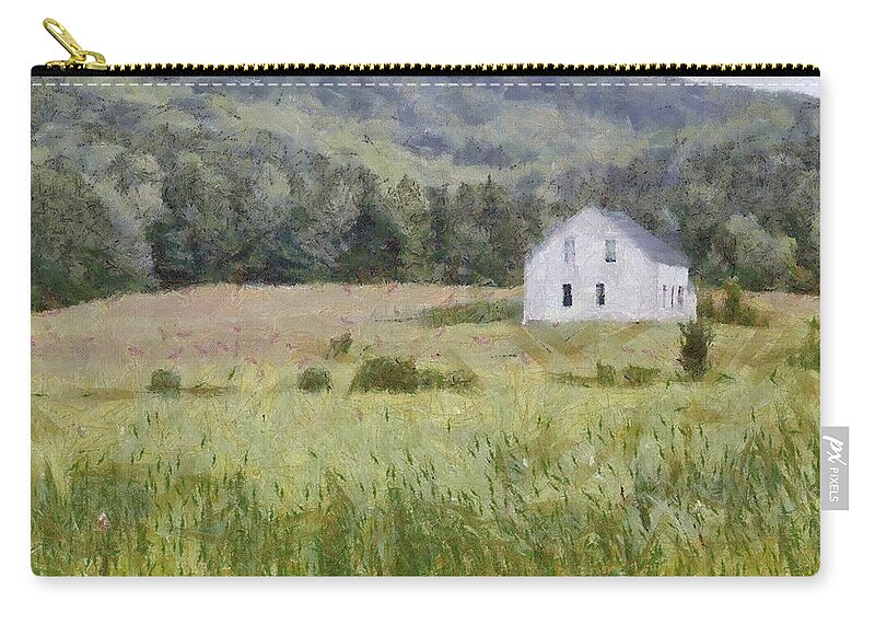 Alone Zip Pouch featuring the painting Idyllic Isolation by Jeffrey Kolker