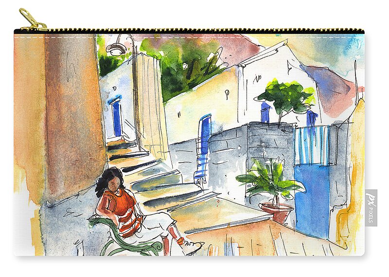 Travel Zip Pouch featuring the painting Igueste de San Andres 01 by Miki De Goodaboom