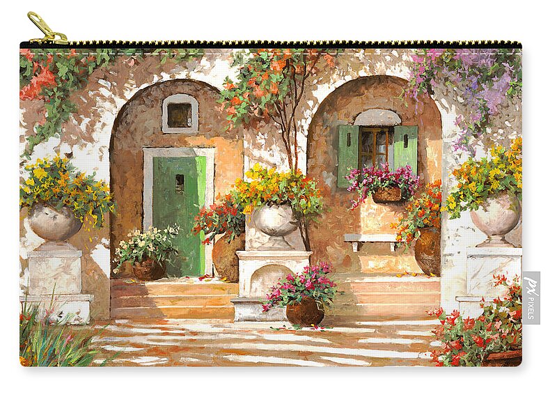 Arches Carry-all Pouch featuring the painting Il Cortile by Guido Borelli