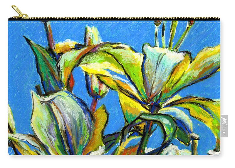 Contemporary Painting Zip Pouch featuring the painting Illuminated by Tanya Filichkin