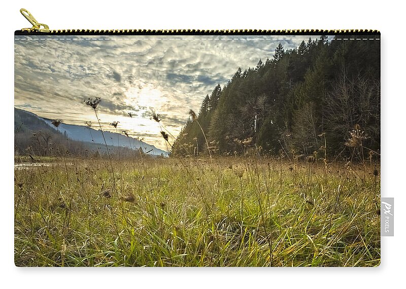 Field Zip Pouch featuring the photograph Illumination by Belinda Greb