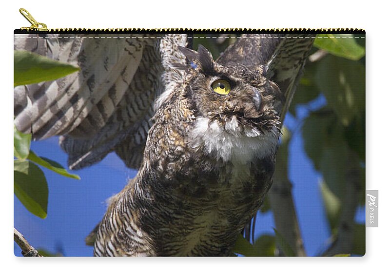 Doug Lloyd Zip Pouch featuring the photograph I'm Out Of Here by Doug Lloyd