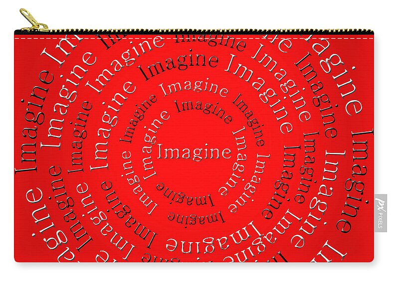 Imagine. Song Zip Pouch featuring the digital art Imagine 1 by Andee Design
