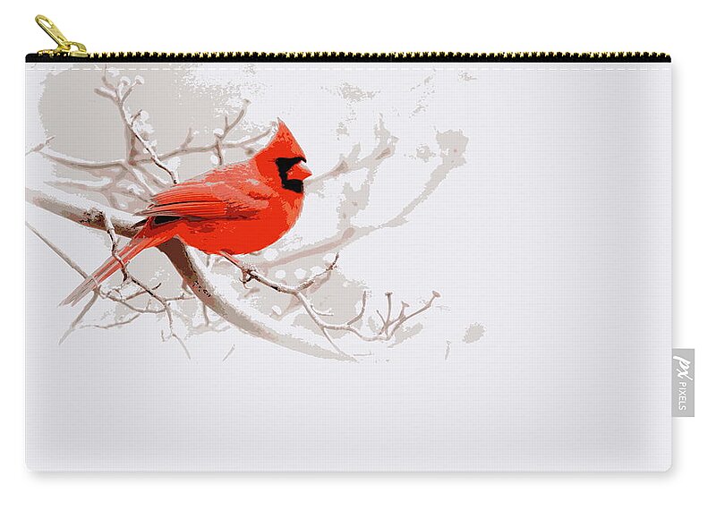 Cardinal Zip Pouch featuring the photograph Img 2559-9 by Travis Truelove