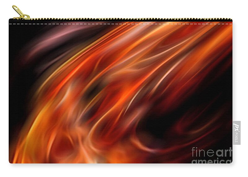 Fiery Art Zip Pouch featuring the digital art Impassioned by Margie Chapman