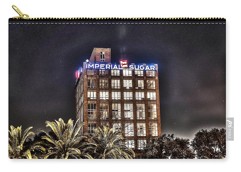 Imperial Zip Pouch featuring the photograph Imperial Sugar Mill by David Morefield
