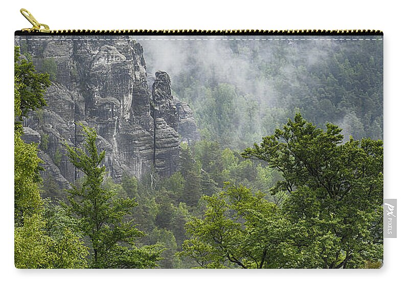 Photo Zip Pouch featuring the photograph Impressive Rock Structures by Jutta Maria Pusl