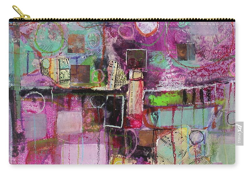 Abstract Zip Pouch featuring the painting Impromptu by Michelle Abrams