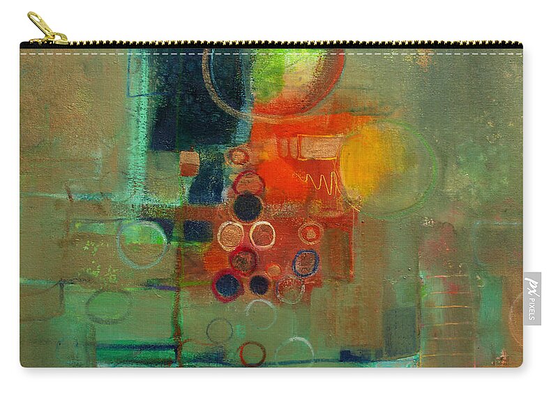 Abstract Zip Pouch featuring the painting Improvisation by Michelle Abrams