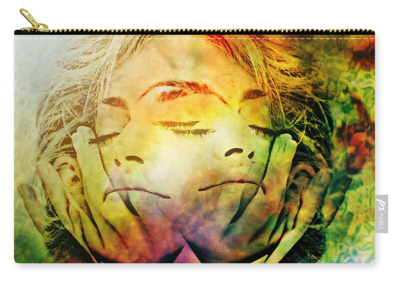 In Between Dreams Zip Pouch featuring the painting In Between Dreams by Ally White