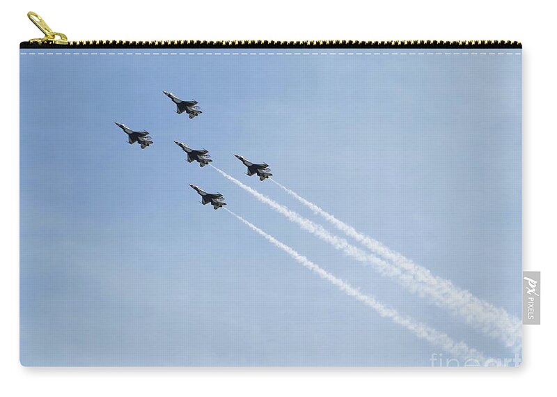 Air Show Zip Pouch featuring the photograph In Formation 2 by Joseph Baril