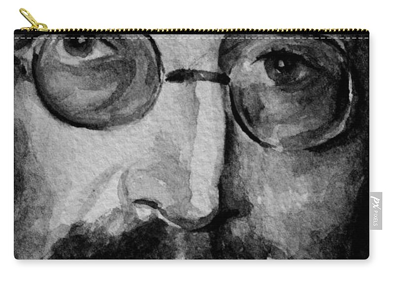 John Lennon Zip Pouch featuring the painting In Memoriam by Laur Iduc