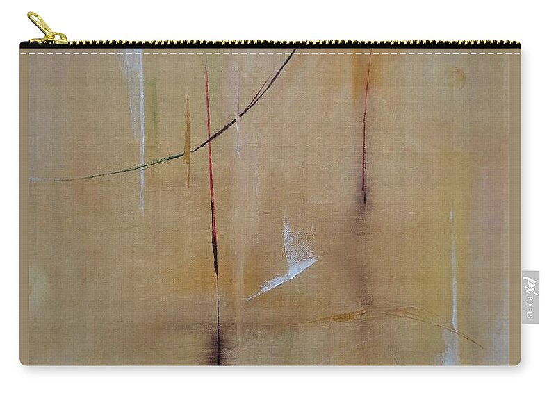 Abstract Zip Pouch featuring the painting In Pursuit of Youth by Judith Rhue