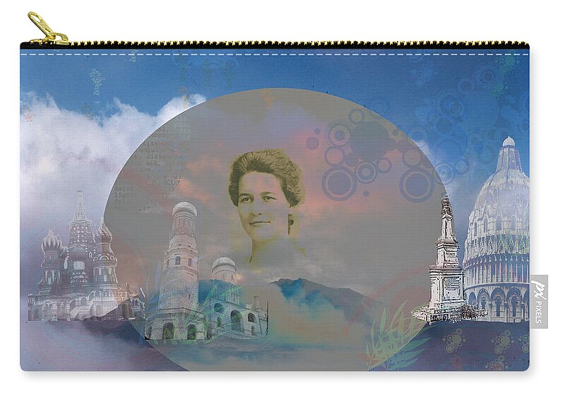 Woman Zip Pouch featuring the digital art In the Air by Cathy Anderson