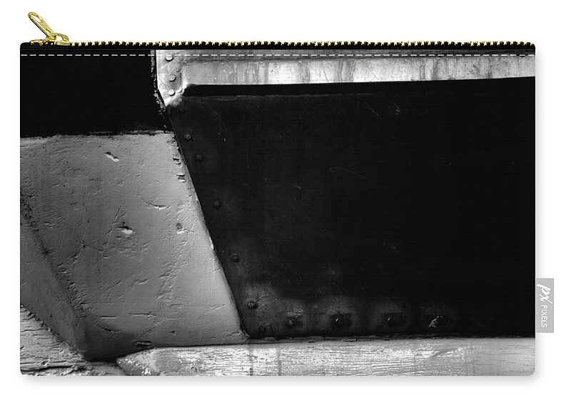 Newel Hunter Zip Pouch featuring the photograph In the Gutter Black by Newel Hunter