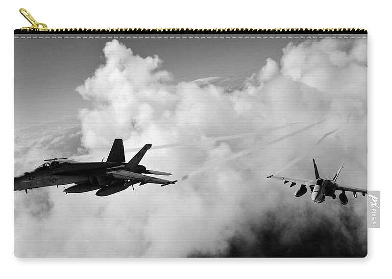F18 Zip Pouch featuring the photograph In The Nest by Benjamin Yeager