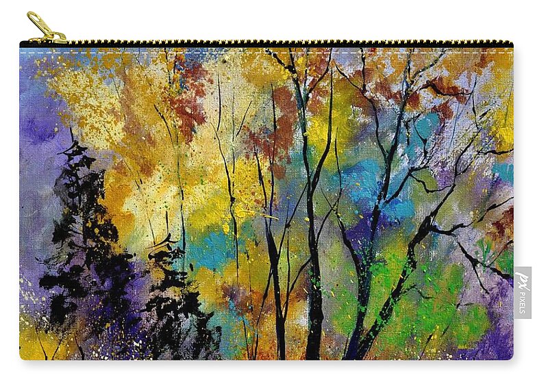 Landscape Zip Pouch featuring the painting In The Wood 563190 by Pol Ledent