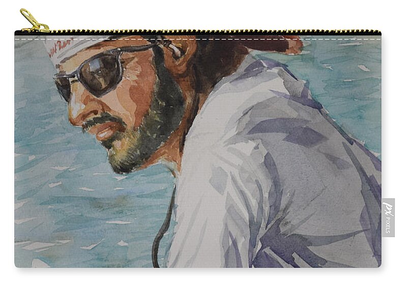 On The Boat Carry-all Pouch featuring the painting In Tuned by Jyotika Shroff