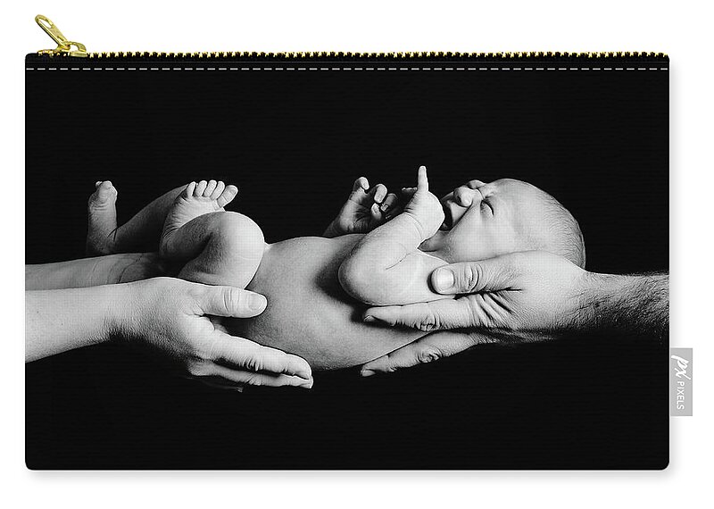 Newborn Carry-all Pouch featuring the photograph In Your Hands by Sebastian Musial
