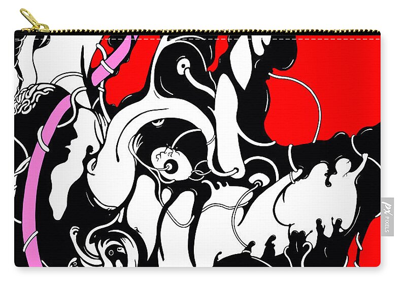 Brain Zip Pouch featuring the digital art Incubus by Craig Tilley