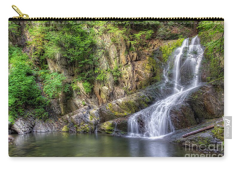 Indian Brook Falls Zip Pouch featuring the photograph Indian Brook Falls by Rick Kuperberg Sr