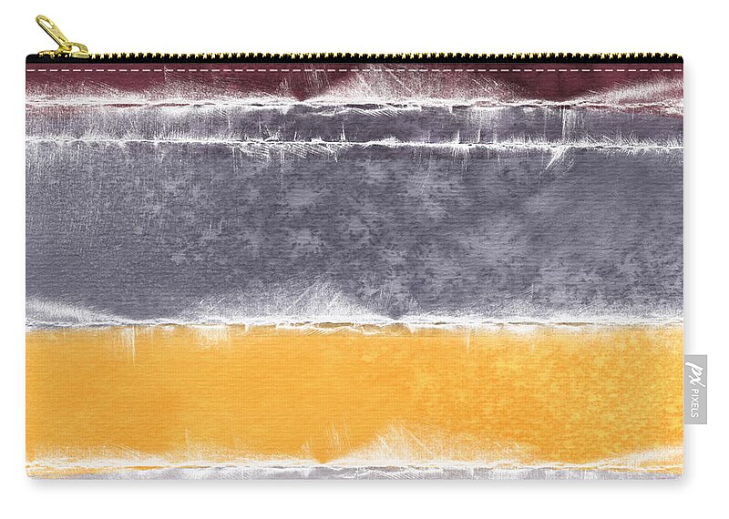 Abstract Zip Pouch featuring the painting Indian Summer by Linda Woods