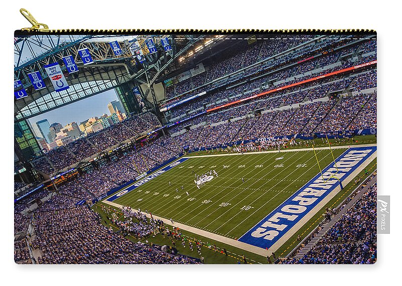 Indiana Carry-all Pouch featuring the photograph Indianapolis and the Colts by Ron Pate