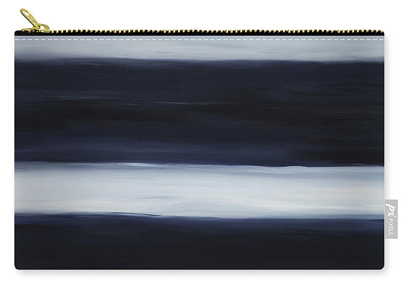 Abstract Carry-all Pouch featuring the painting Indigo Blur II by Tamara Nelson